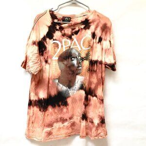 Cross colours 2Pac shirt  ]Black Tie Dye Tee Shirt Size Large Vintage Upcyled